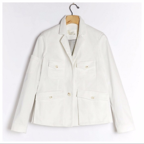 NWT Anthropologie NEVE UTILITY DENIM JACKET White - Picture 3 of 4